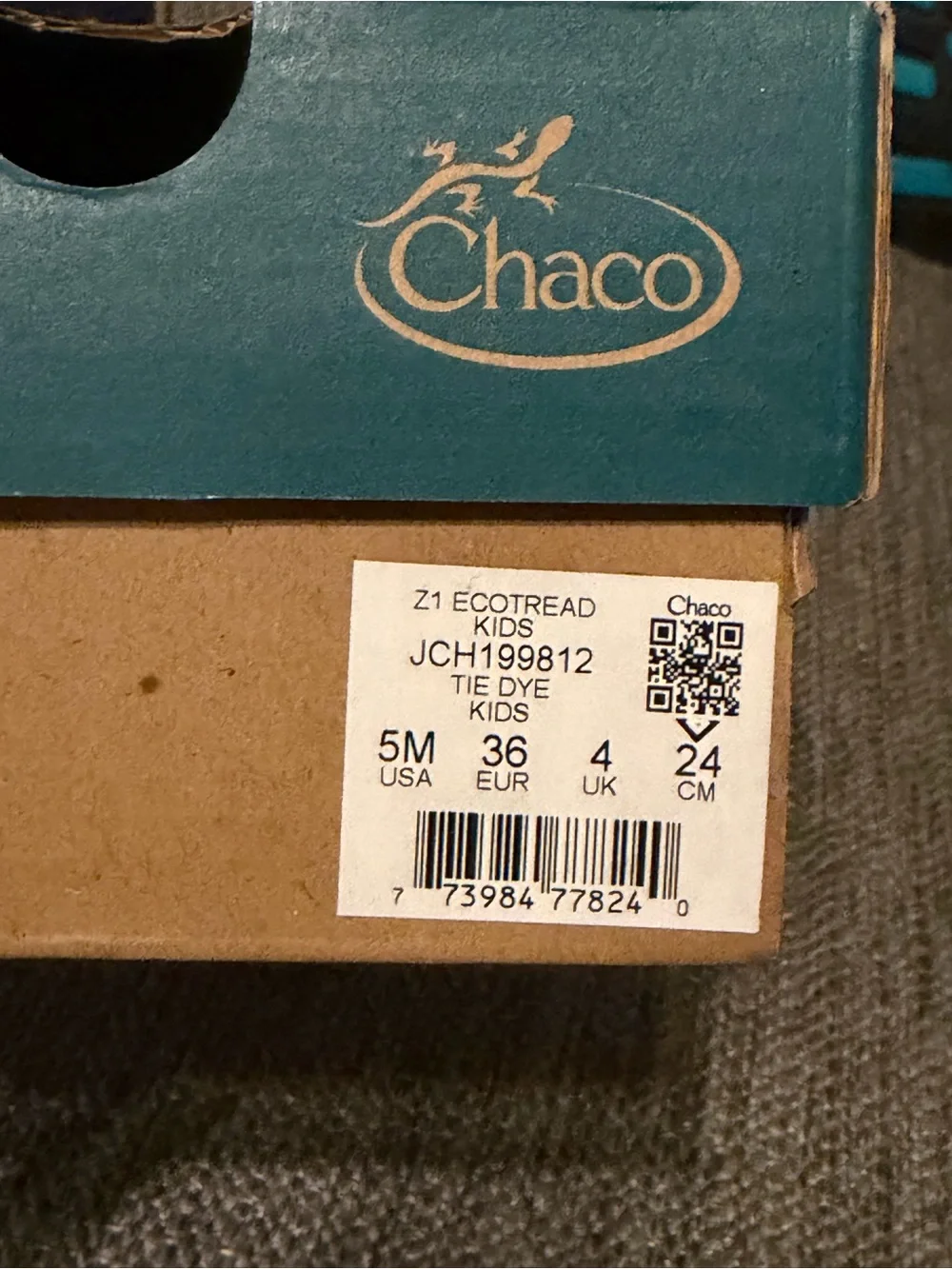 Chaco Kids Rainbow Tie-Dye Sandals